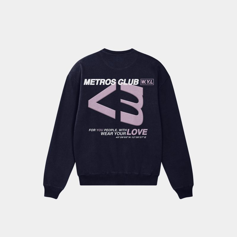 WYL NAVY CREWNECK