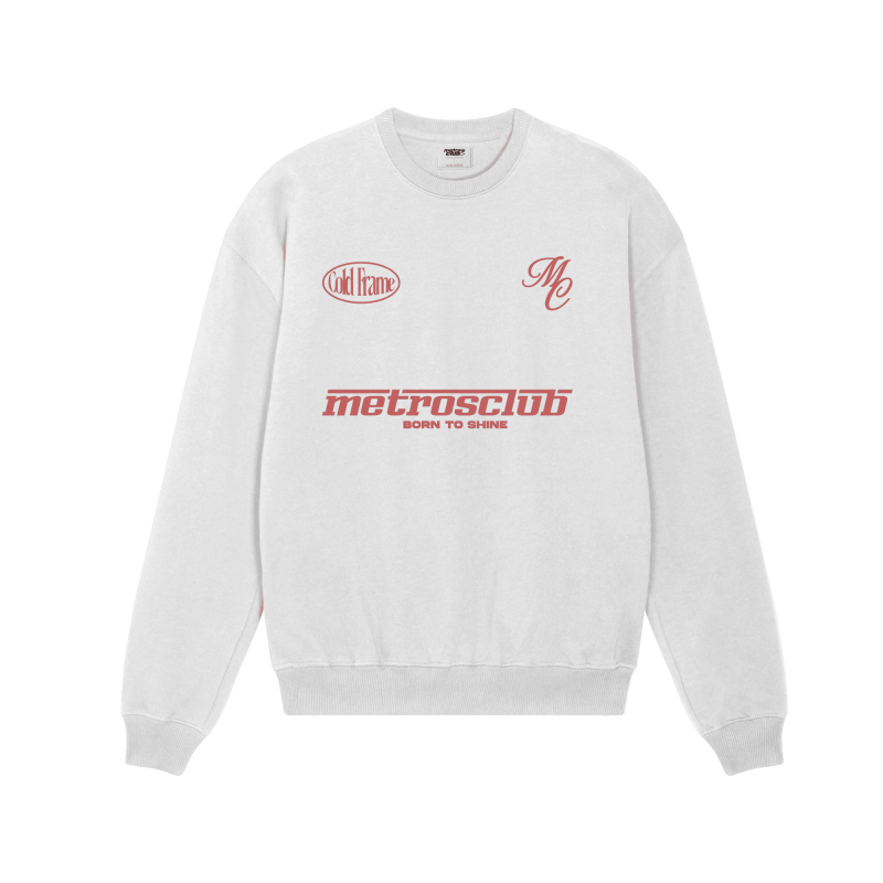 RACING WHITE CREWNECK