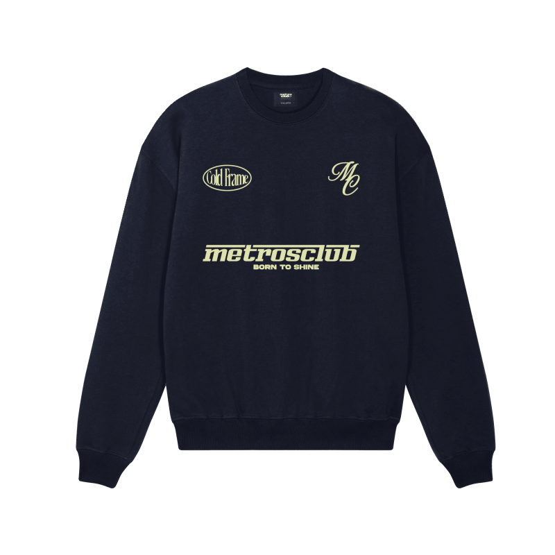 RACING NAVY CREWNECK