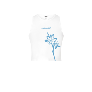 FLOWER WHITEBLUE TOP