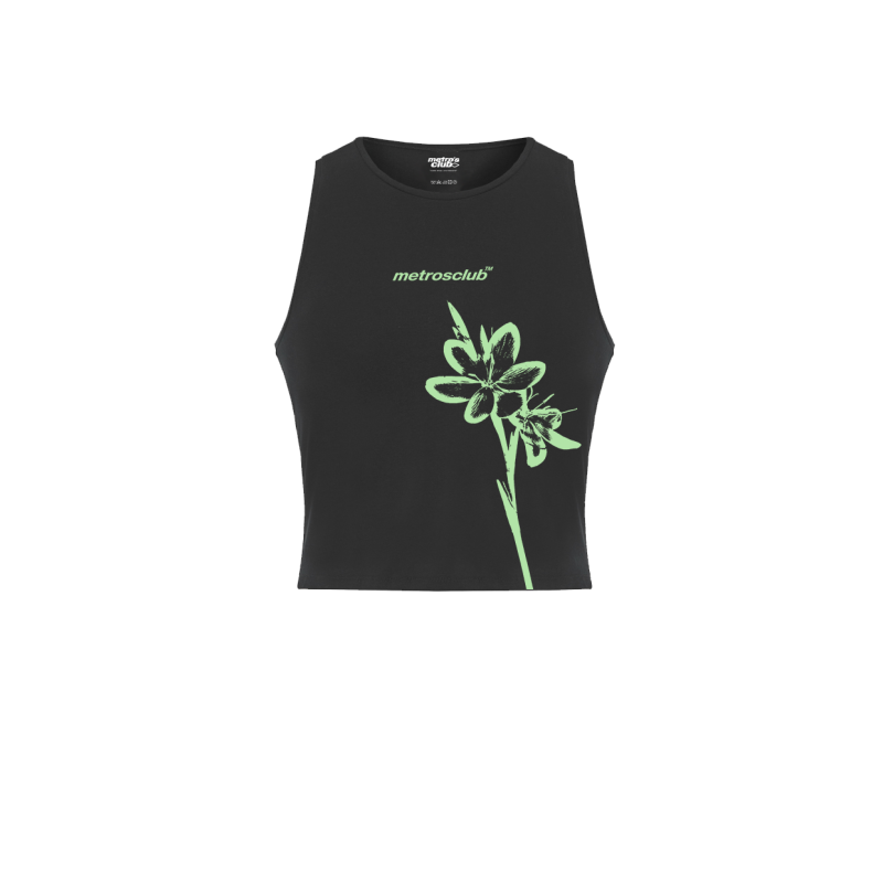 FLOWER BLACKGREEN TOP