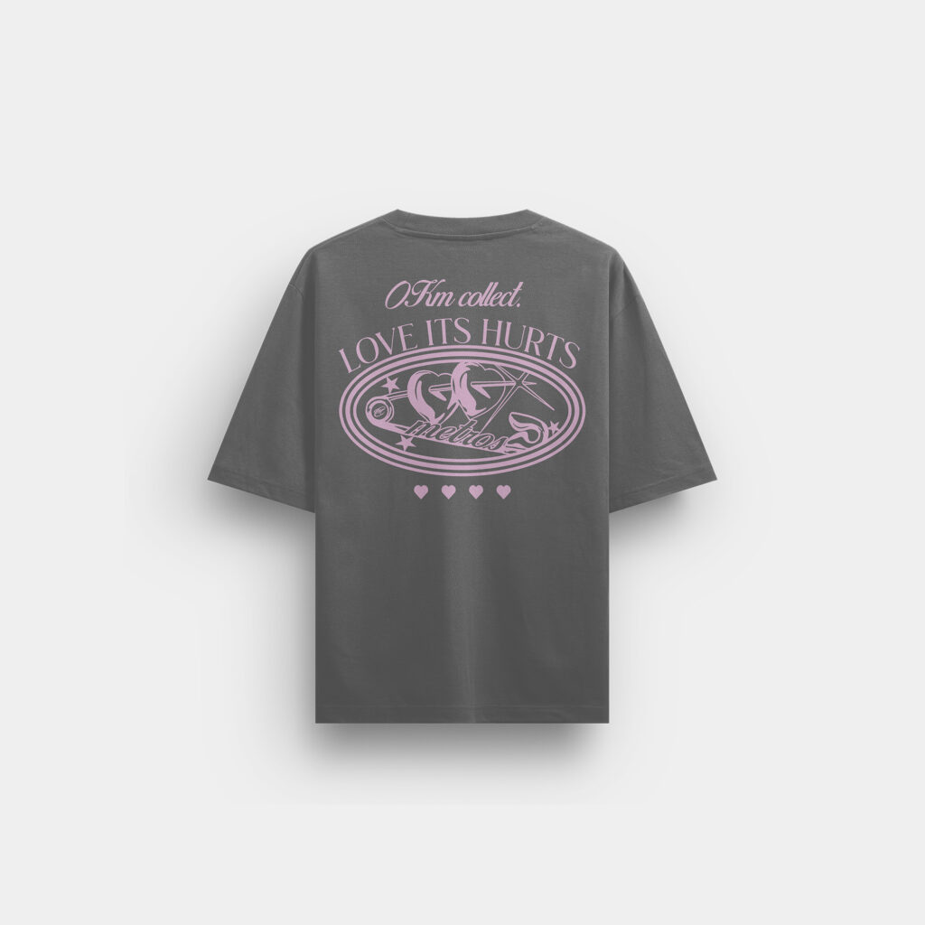 LOVE HURT GREY TEE