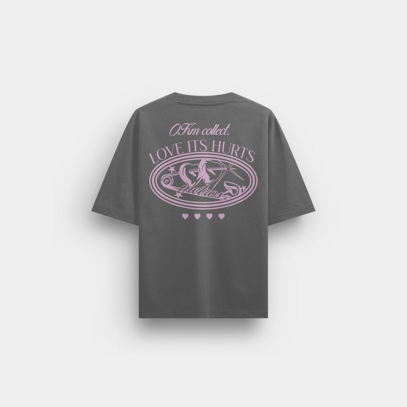 LOVE HURT GREY TEE