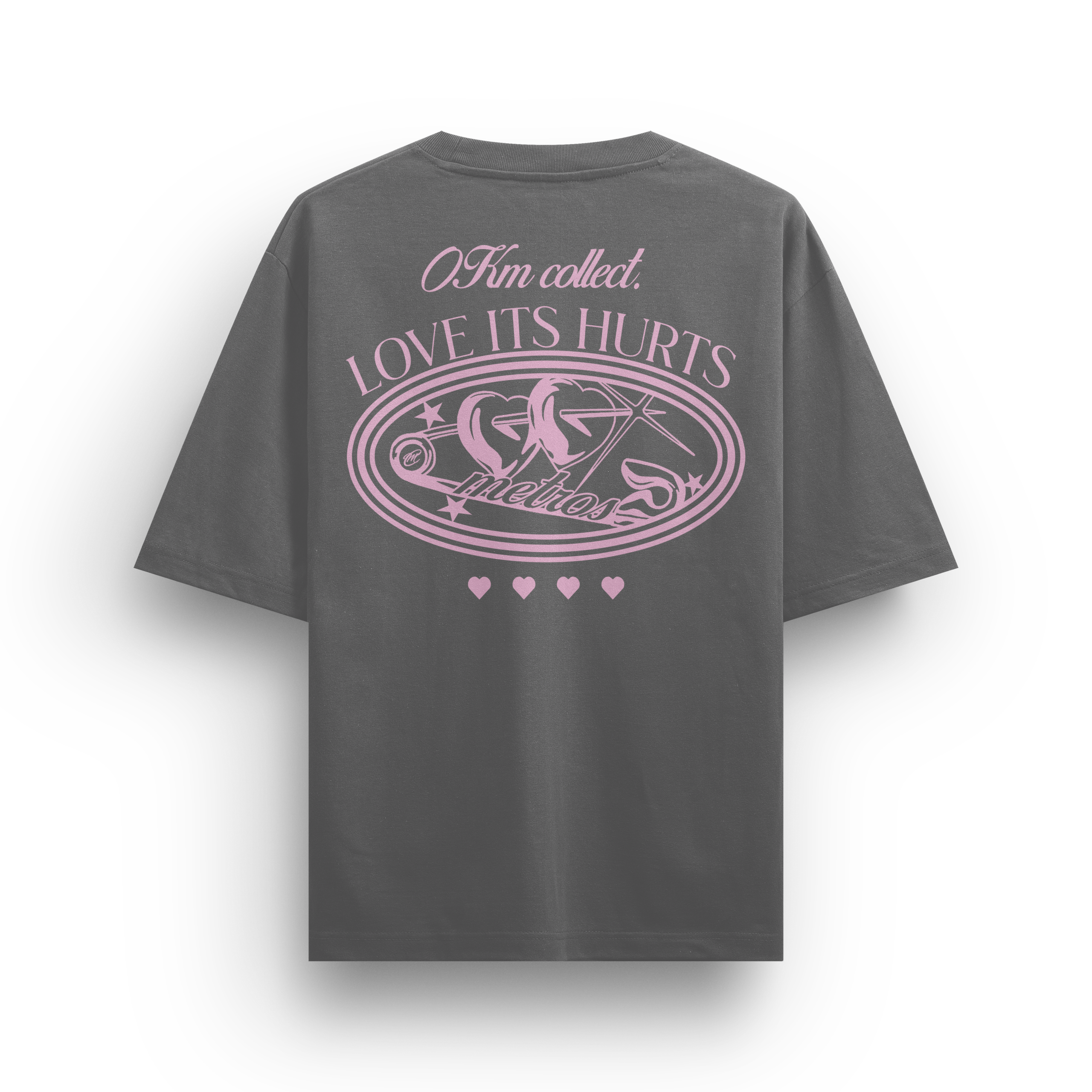 LOVE HURT GREY TEE